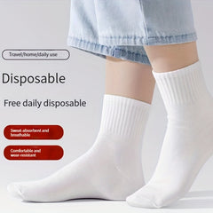 5 Pairs Disposable Wash Cotton Compression Socks