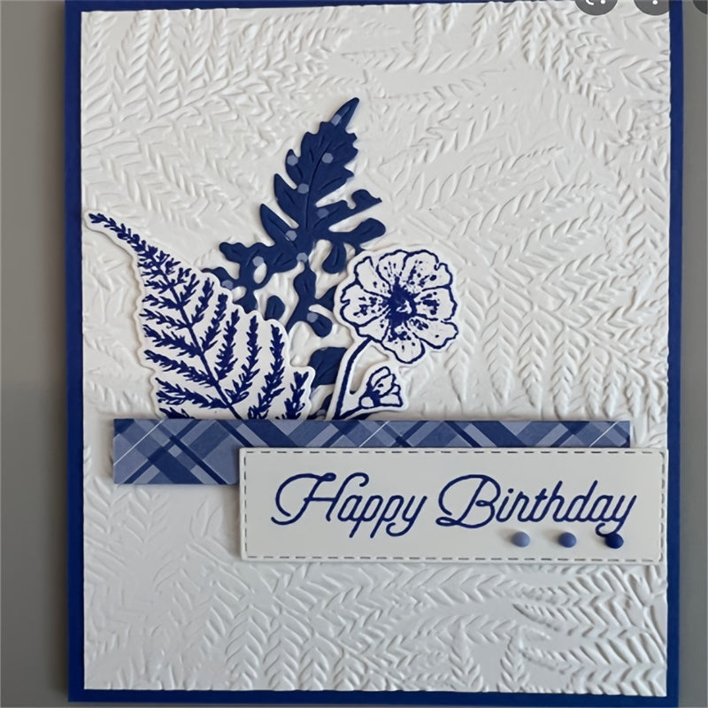 Leaf Metal Cutting Dies & Stamps Set for Scrapbooking