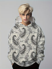 Paisley 3D Print Hoodie Kids Hip Hop Sports Casual Tops