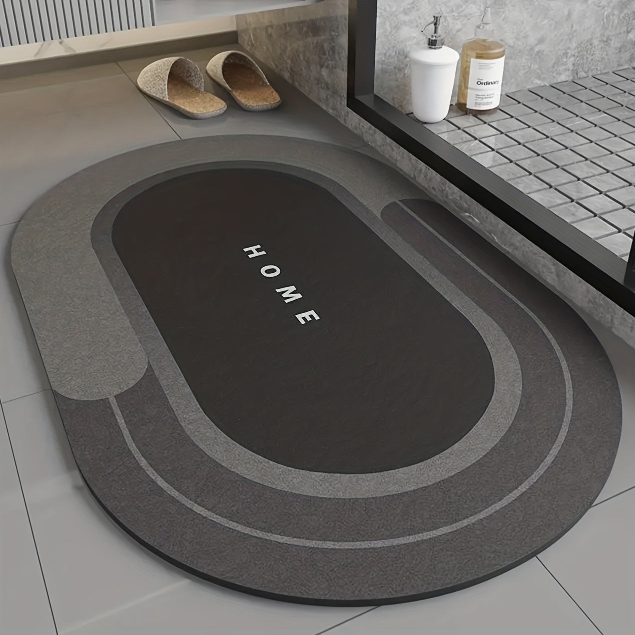 Absorbent Floor Mat Non Slip Fast Drying Soft Carpet Shower Tub