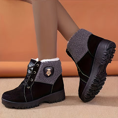 Warm Fleece Lined Ankle Boots for Women