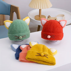 Kids Winter Knitted Hat with Ear Protector for Birthday Gift