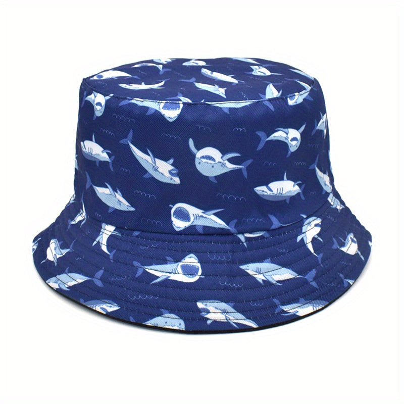 Submarine Animal Mushroom Pattern Fisherman Hat Outdoor Sunshade Cap