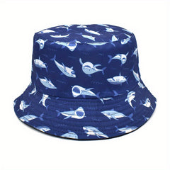 Submarine Animal Mushroom Pattern Fisherman Hat Outdoor Sunshade Cap