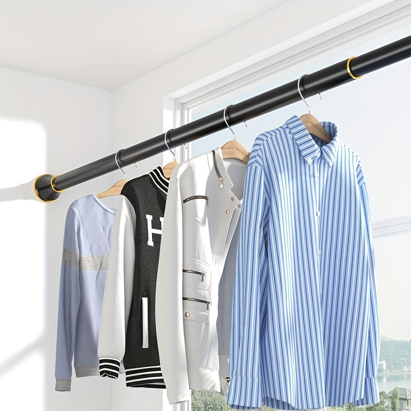 Telescopic Shower Curtain Rod for Bathroom Drying Wardrobe Hanging Clothes