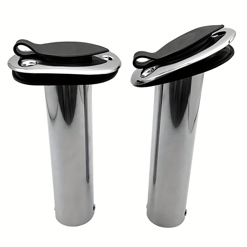1pc Stainless Steel Fishing Rod Holder PVC Cap 15 30 90 Degree Accessories