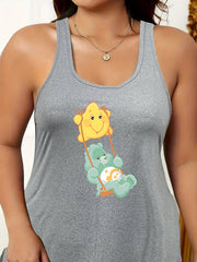Cartoon Bear Print Sleep Dress
