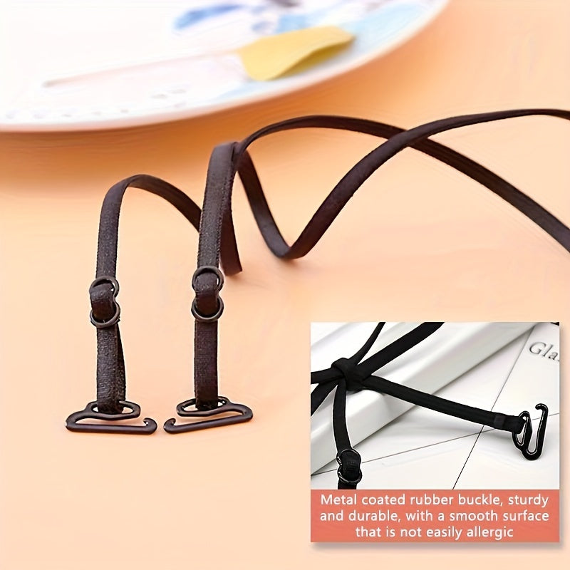 3pcs Elastic Bra Shoulder Straps Non slip Adjustable Underwear Straps