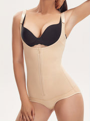Front Zipper Shaping Bodysuit Tummy Control Butt Lifting Body Shaper