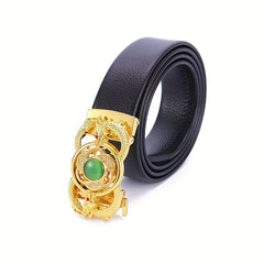 Arrival Alloy Men's Leather Belt Rhinestone Inlaid Belt Vintage Business Casual