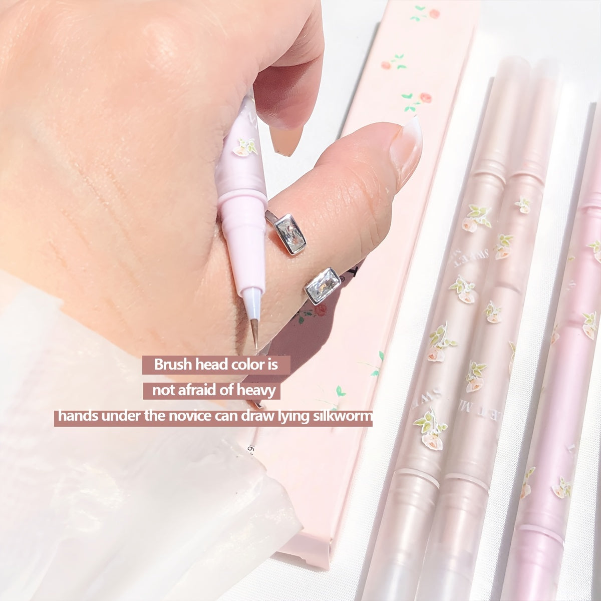 Dual Ended Eyeliner Pen Matte Pearly Highlight Glitter Stick