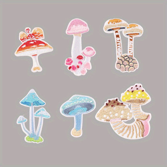 Mushroom Embroidery Patches DIY Cloth Clothing Bag Hat Decoration