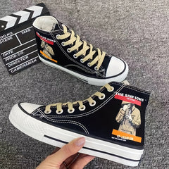 Women's Cartoon Graphic High Top Canvas Sneakers