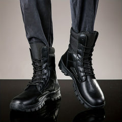 Men's Large Size Mid Calf Boots - Outdoor Hiking Mountaineering