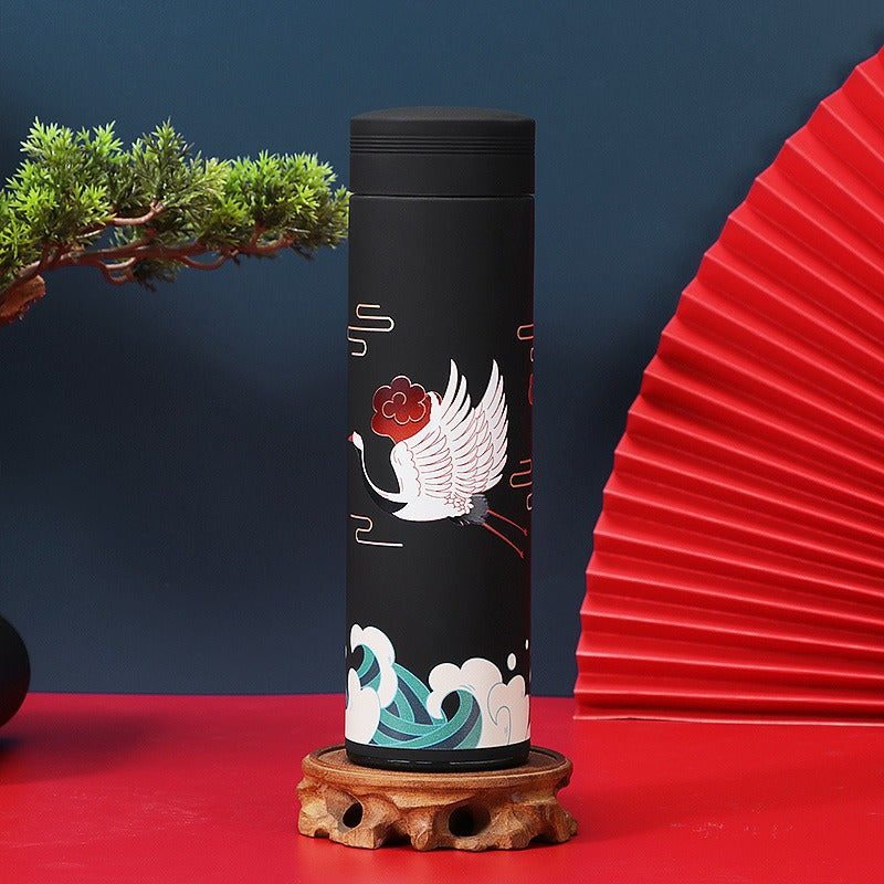 Chinese Style Vintage Insulated Water Bottle 304 Stainless Steel Cup