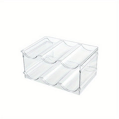 Clear Stackable Water Bottle Organizer 4 Layers Holds 12 Bottles