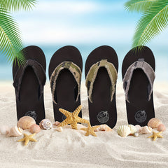 Men's Distressed Canvas Arch Support Flip Flops