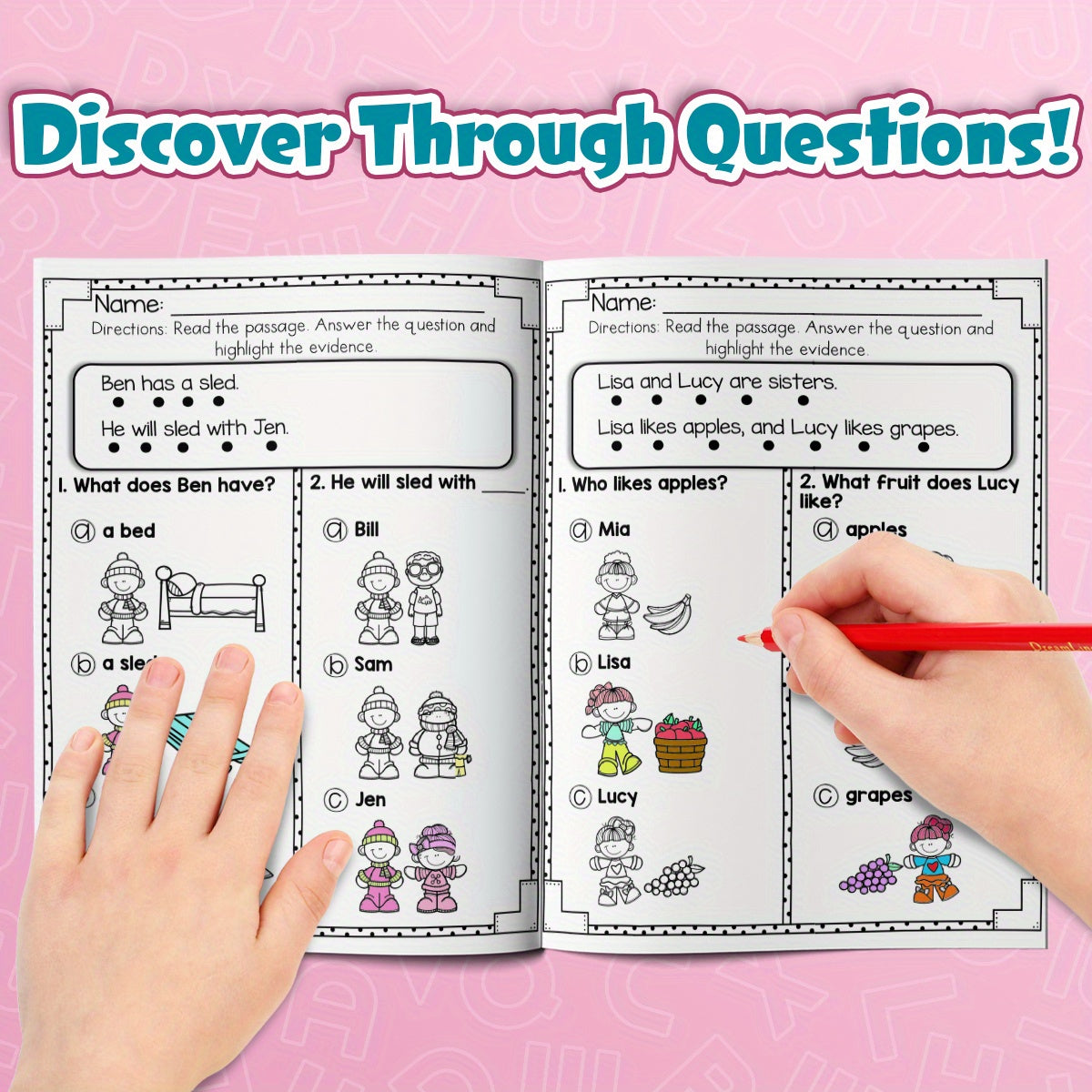 Reading Comprehension Workbook for Kids Ages 6-10: Engaging Exercises