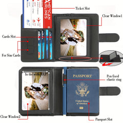 RFID Blocking Buckle Passport Holder Business Boarding Travel Passport Holder