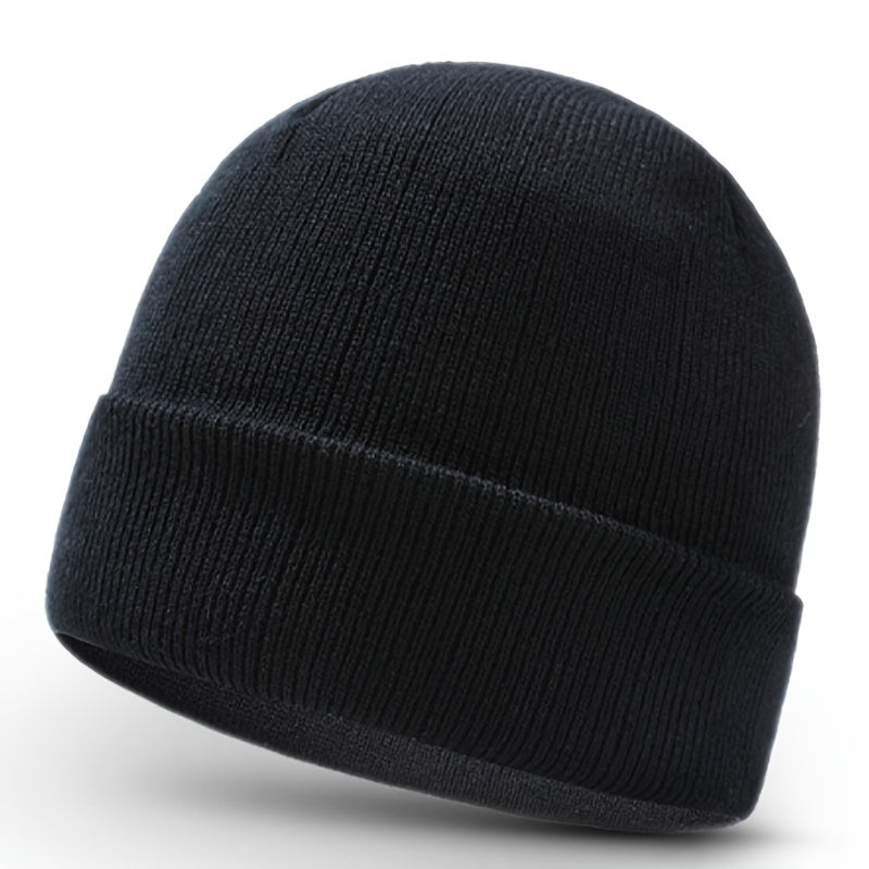 Men's Winter Hat Scarf Gloves Set Velvet Lining