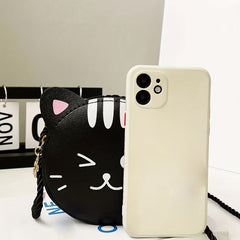 Sweet Mini Crossbody Bag Cartoon Kitten Coin Purse Girls Messenger Bag