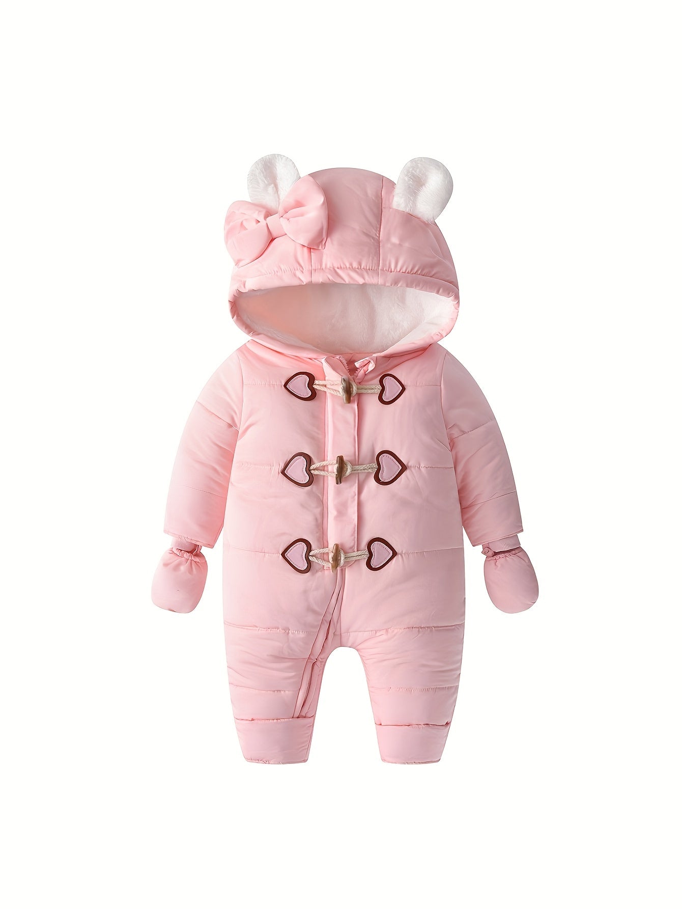 Winter Warmth Baby Jumpsuit with Horns - Unisex