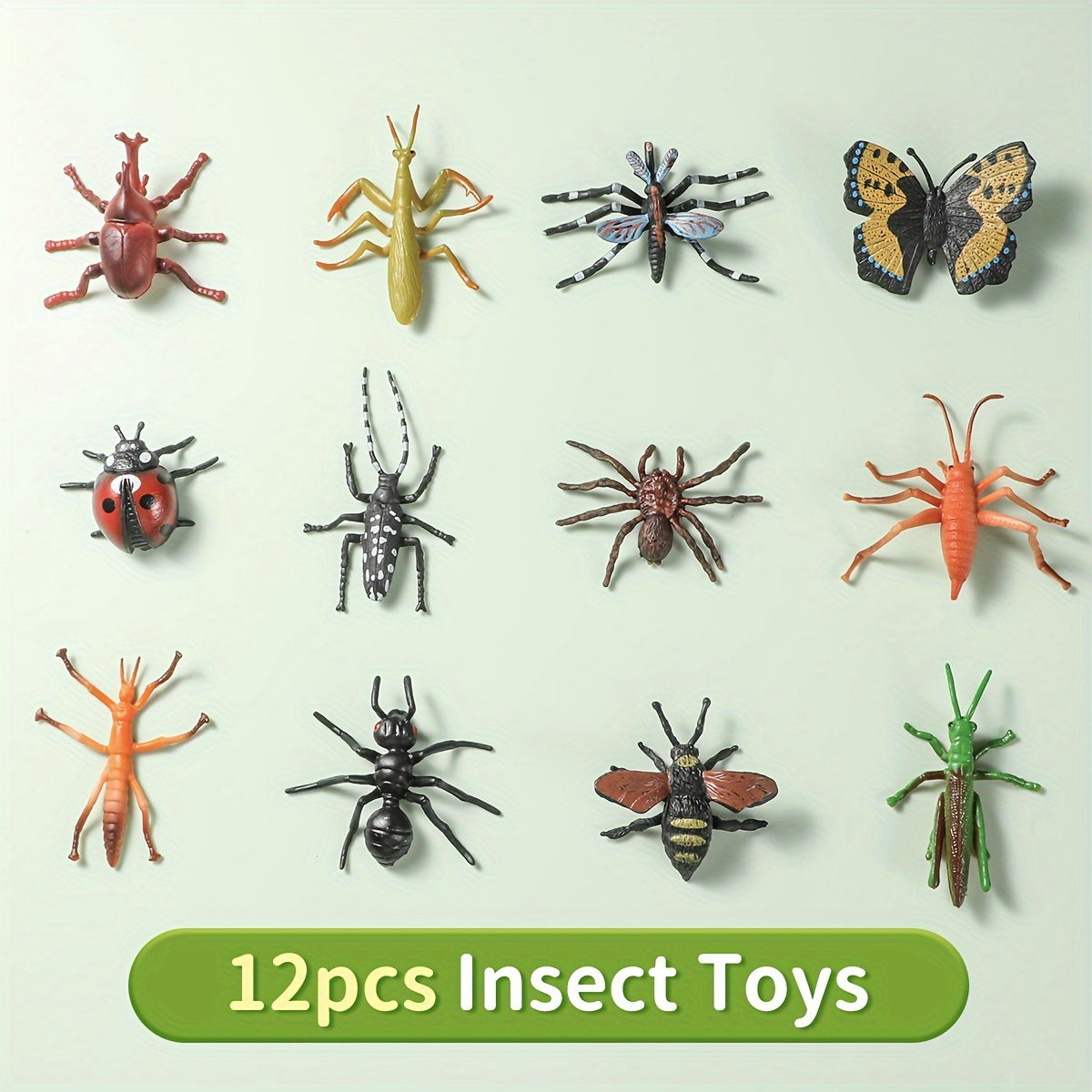 12pcs Realistic Insect Animals Model Set Educational Figurines Kids Toy