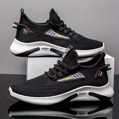 Men's Slip-On Sneakers with Shoelaces Odor-Resistant Athletic Shoes