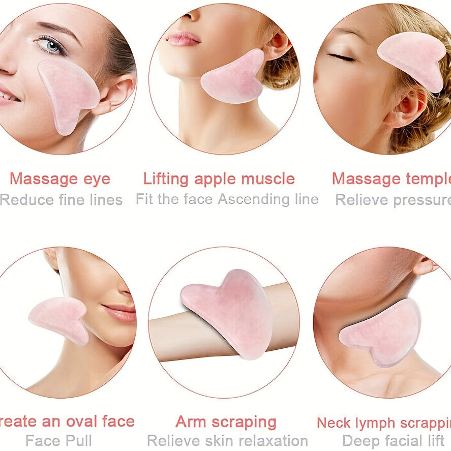 Heart Shaped Facial Massage Board Scraping Tool