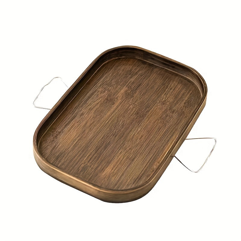 Bamboo Sofa Armrest Table Portable TV Tray Small Side Table