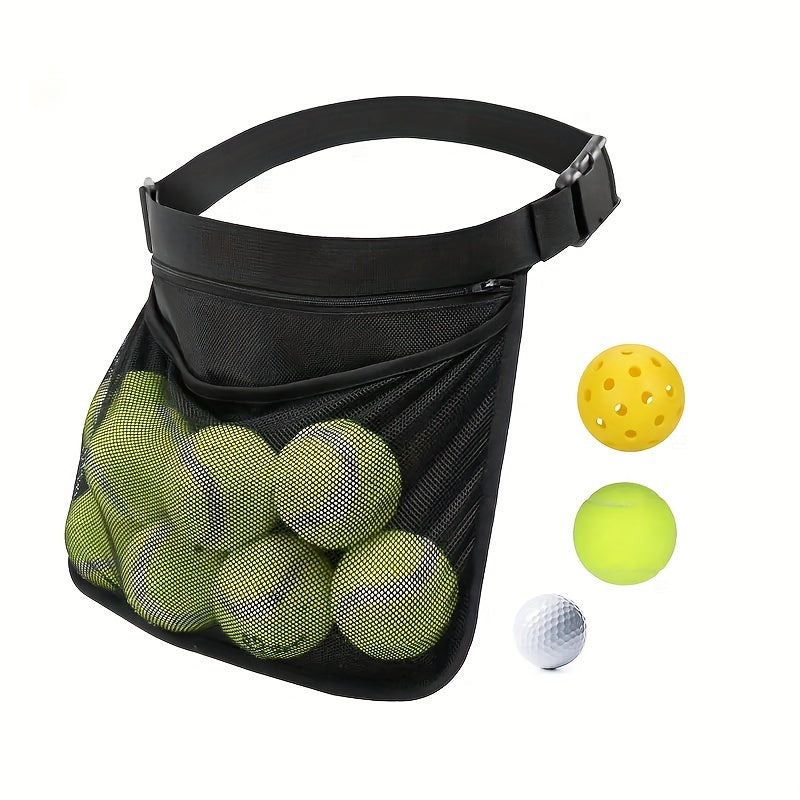 Ball Storage Bag Tennis Pickleball Portable Waist Bag