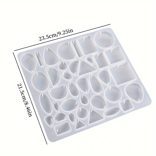 38-Grid Pendant Silicone Molds for Jewelry Resin DIY