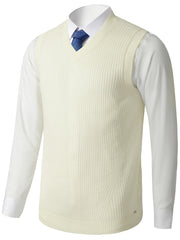 Men's V Neck Sweater Vest Preppy Style