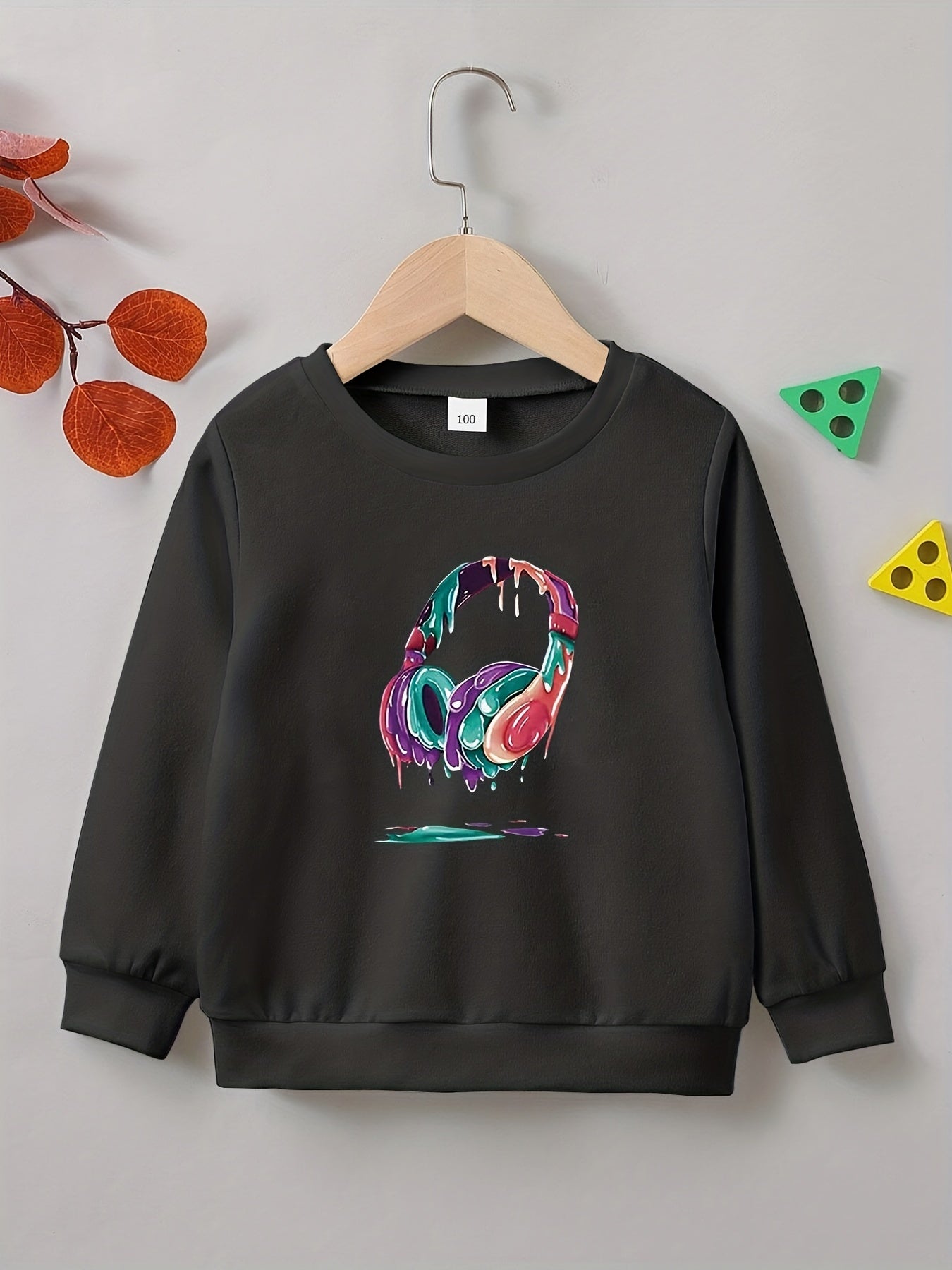 Melting Headphone Boys Pullover Sweatshirt