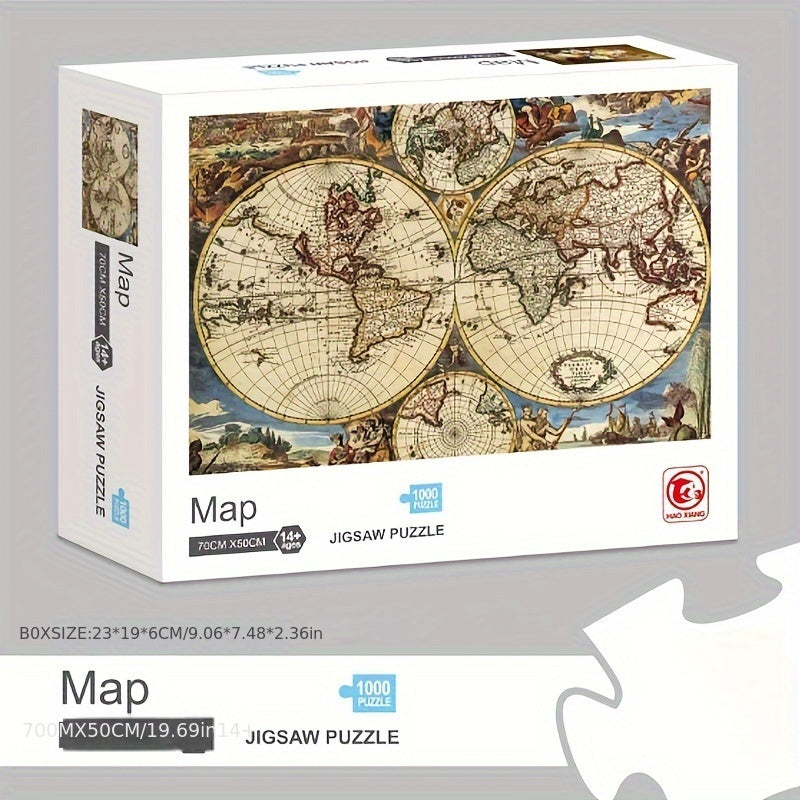 1000pcs Ancient Map Famous Paintings Jigsaw Puzzle Toy