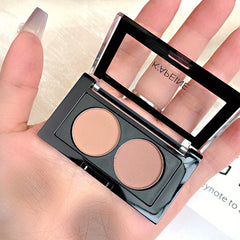 2-Color Eyeshadow Palette Matte Shimmer Pink Portable