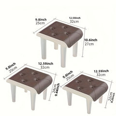 Faux Leather Stools for Shoe Changing in Living Rooms