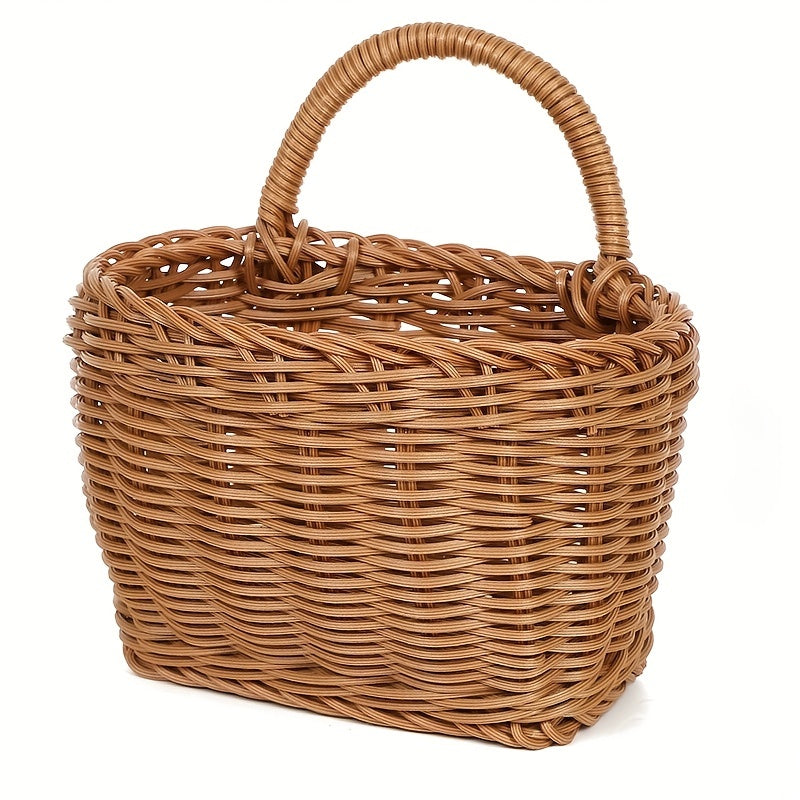 Woven Storage Basket Wall Organizer Kitchen Garlic Storage
