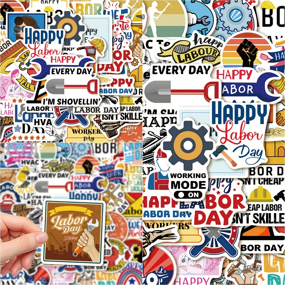 50pcs Worker Series Graffiti Stickers Waterproof DIY Decoration