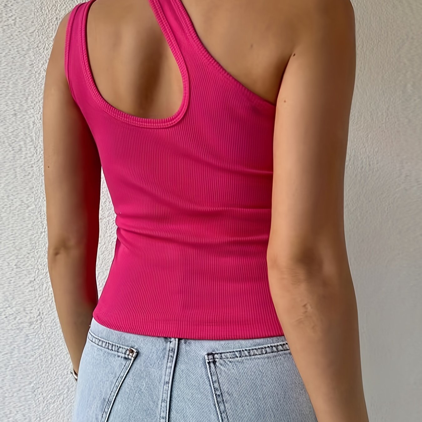 Sexy Sleeveless Asymmetrical Tank Top for Summer