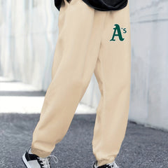 Men's Letter Pattern Printed Active Sweatpants