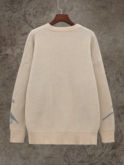 Y2K Sweater Women's Plus Graphic Print Knitted Long Sleeve