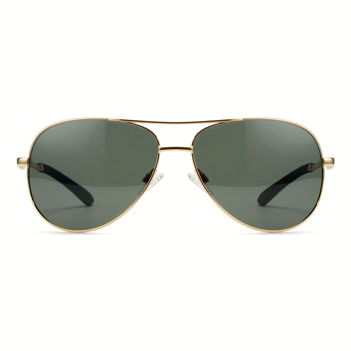 OUWEN Oversized Aviator Sunglasses Green Lens UV Protection