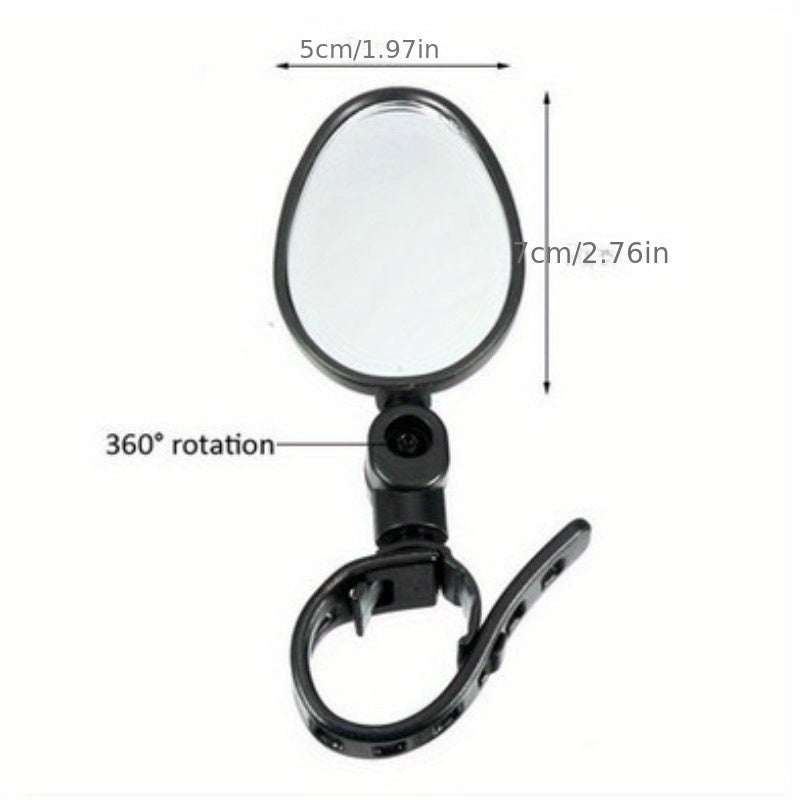 2pcs Bike Mirrors Wide angle Convex Mirror for Bicycle Flat View Mirror