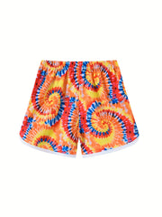 Girls Tie Dye Drawstring Pants for Summer Beach