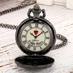 Medium Size Poker Quartz Movement Pocket Watch With Chain