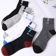 Men's Breathable Cotton Sports Quarter Socks (3 Pairs)