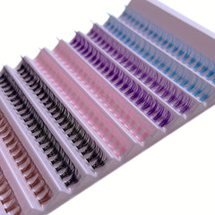 10 Row Cluster Lashes Natural Thick Segmented False Eyelashes with Self Grafting