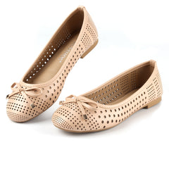 Women's Hollow Out Bowknot Flat Shoes Slip On Casual Wear resistant Shoes
