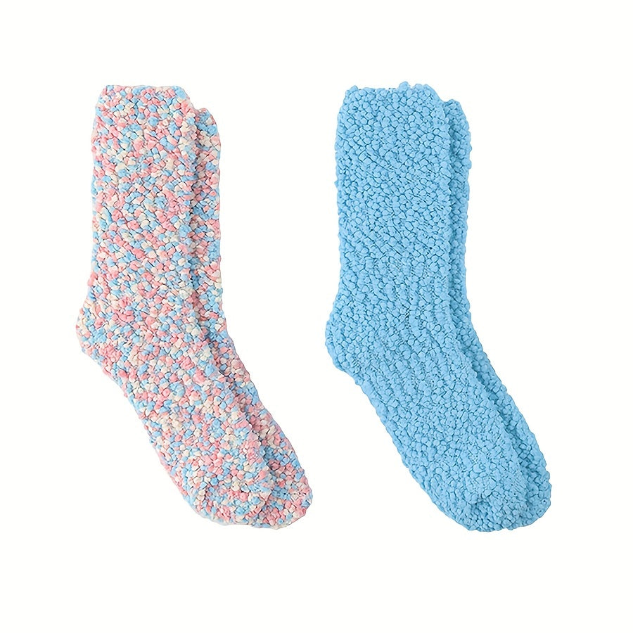Soft Fuzzy Floor Socks Women's Mid Tube Stockings